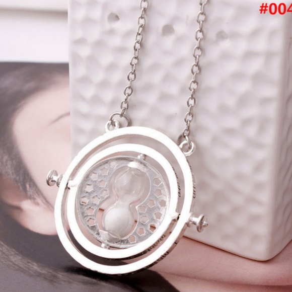 3/$30 Harry Potter Time Turner Silver Necklace - Picture 7 of 8